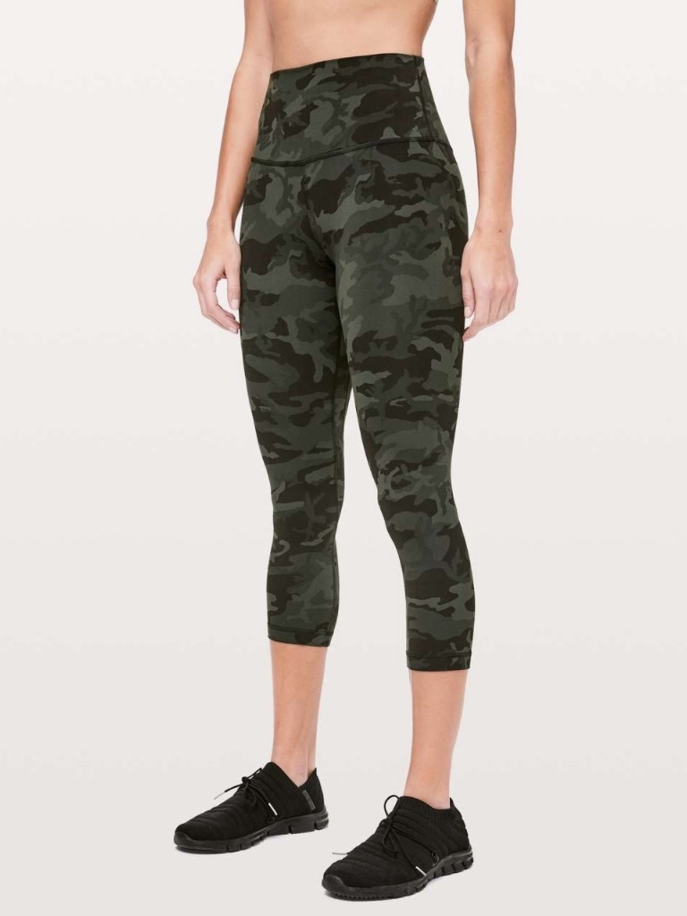 Lululemon Align Crop in Green Camo Size 4